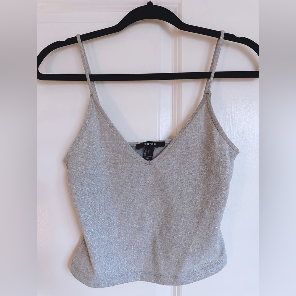 Light Blue shimmer/sparkly tank top